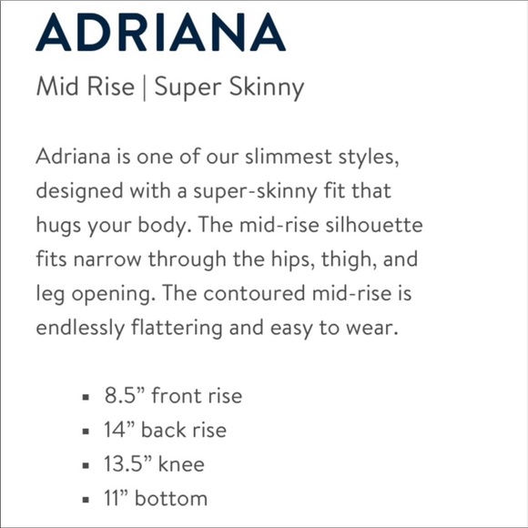 Mavi Adriana Ankle Super Skinny Mid Rise Jeans 26 - Picture 8 of 8